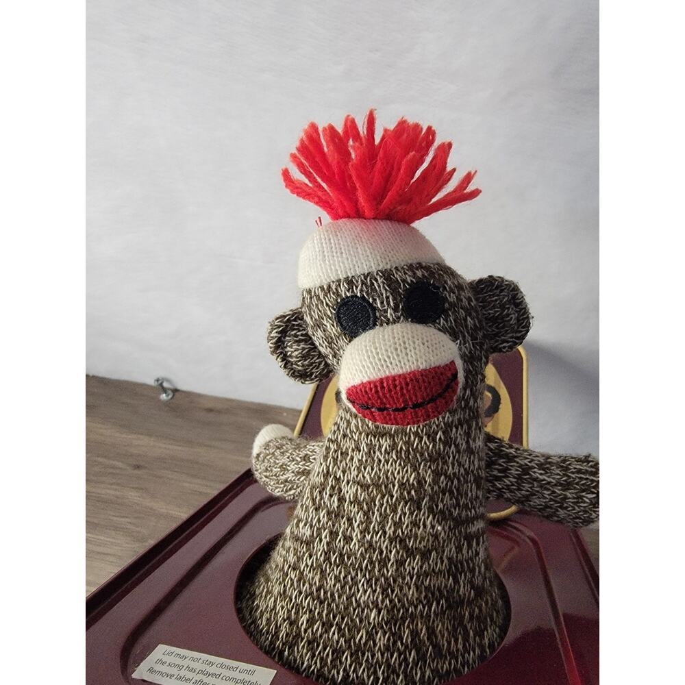 Schylling Musical Sock Monkey Jack in the Box Toy Tested Works - Picture 14 of 14